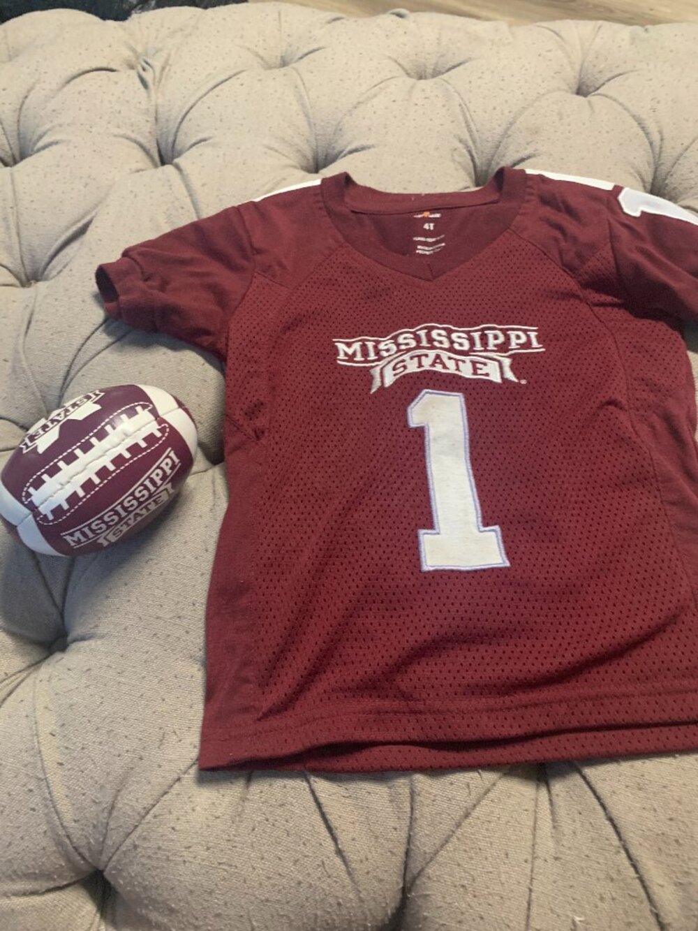 Toddler Boys 4T Mississippi State Jersey abd Football
